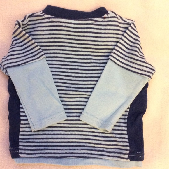 Petit Lem striped 100% cotton baby sweater 3M - Picture 3 of 6